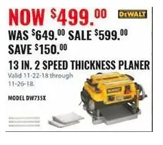 Wood Planer Black Friday Deals