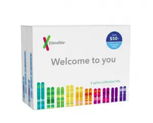 23andMe Health and Ancestry Genetic Testing - 2 Testing Kits and Processing Included Black Friday 2019 deals