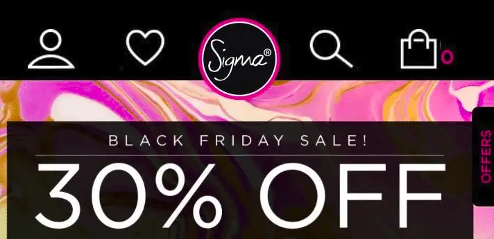 Sigma beauty Black Friday Sale