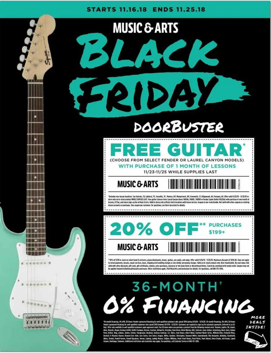 Music and Arts Black Friday Ad Scan 2018