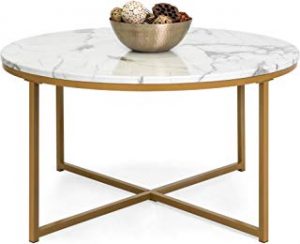 Round Accent Marble Coffee Table