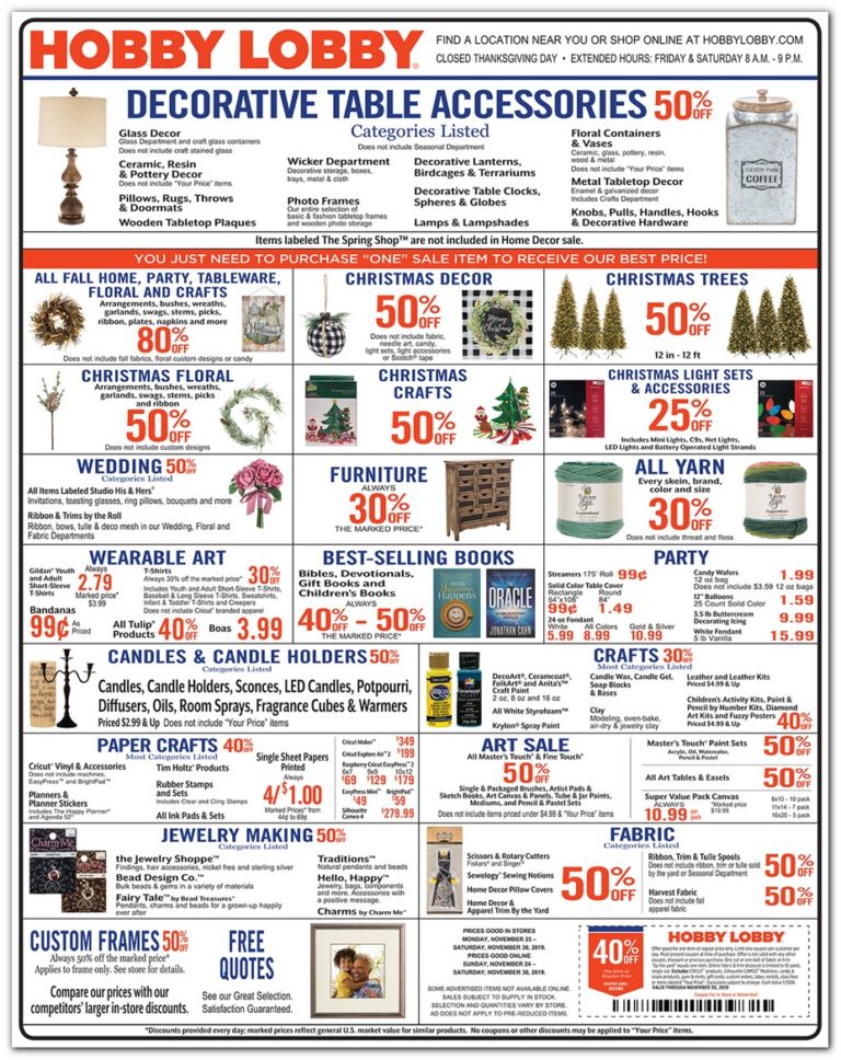 Hobby Lobby Black Friday Sale 2021 Black Friday Offers Here For You