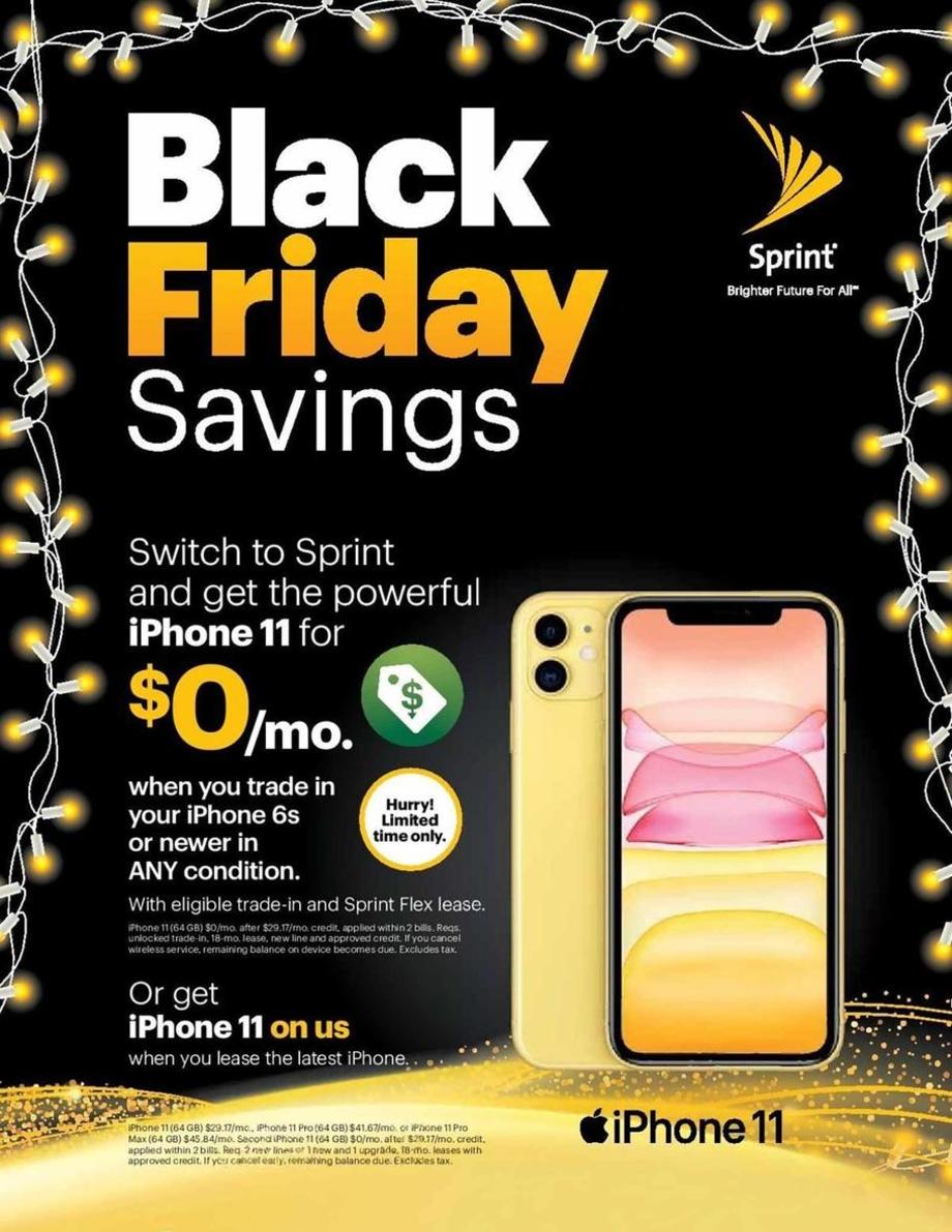 Sprint Black Friday 2022 Sales Ad scan 1