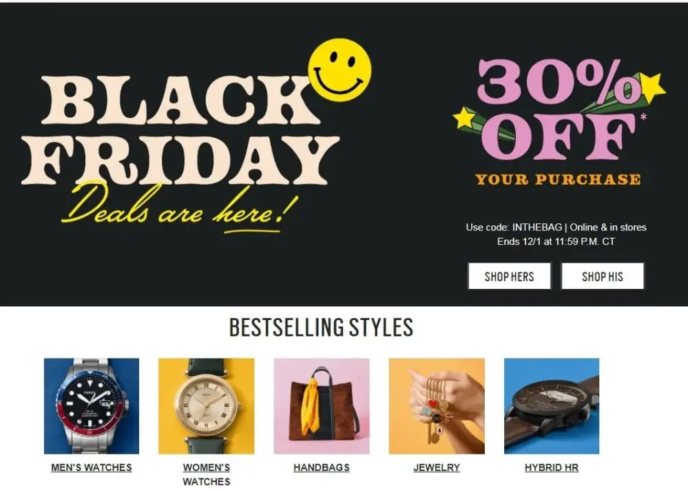 fossil black friday 2019 Ad Scan 1